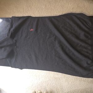 Black Polo Shirt with Red Logo